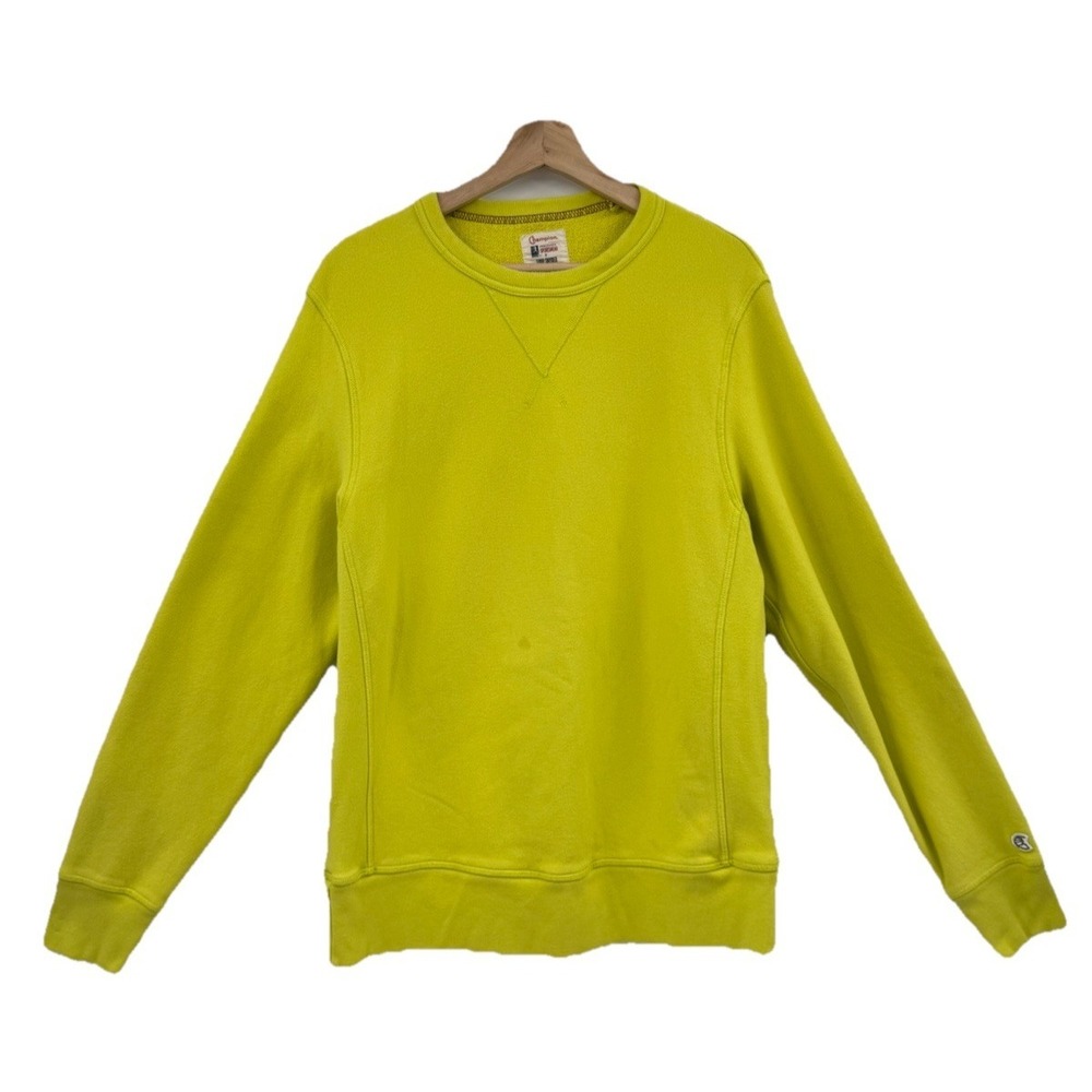 Todd Snyder x Champion Sweatshirt Neon Yellow Men's XL Crew Neck Streetwear USA